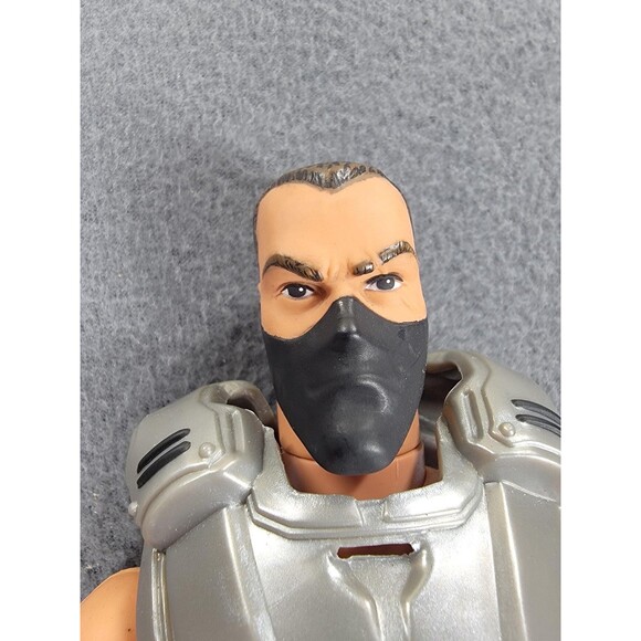 Vintage 2002 GI Joe Cobra Action Figure 12" Hasbro Mask Armor Black Shoes Toy - Picture 2 of 10